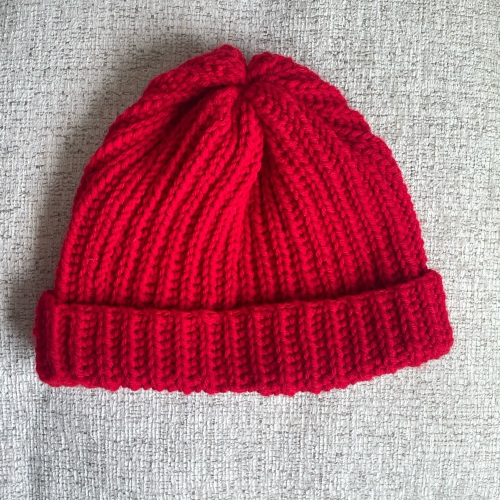 Red Crochet Beanie/ Hat